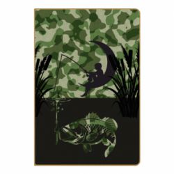 Блокнот з принтом Хлопчик сидячи на місяці рибалить - PrintSalon