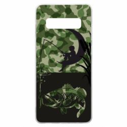 Чохол для Samsung S10+ Хлопчик сидячи на місяці рибалить - PrintSalon