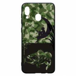Чохол для Samsung A20 Хлопчик сидячи на місяці рибалить - PrintSalon