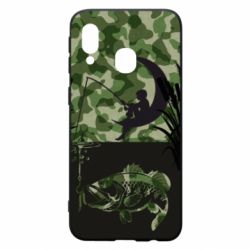 Чохол для Samsung A40 Хлопчик сидячи на місяці рибалить - PrintSalon