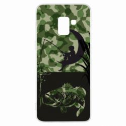 Чохол для Samsung A8+ 2018 Хлопчик сидячи на місяці рибалить - PrintSalon