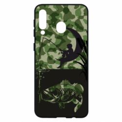 Чохол для Samsung M30 Хлопчик сидячи на місяці рибалить - PrintSalon