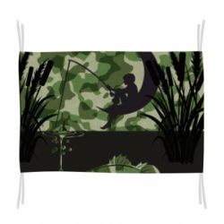 Прапор Хлопчик сидячи на місяці рибалить