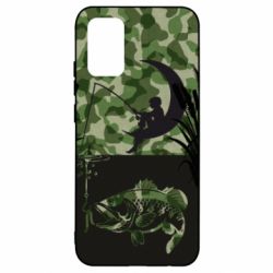 Чохол для Samsung A02s/M02s Хлопчик сидячи на місяці рибалить - PrintSalon