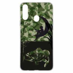 Чохол для Samsung A20s Хлопчик сидячи на місяці рибалить - PrintSalon
