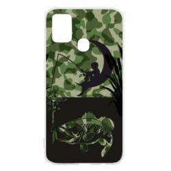 Чохол для Samsung M31 Хлопчик сидячи на місяці рибалить - PrintSalon