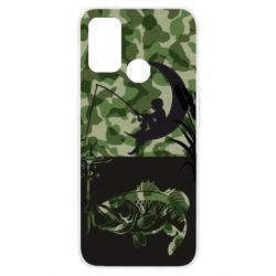 Чохол для Oppo A53 / A32 / A33Хлопчик сидячи на місяці рибалить - PrintSalon