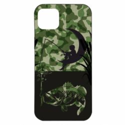 Чохол для iPhone 14 Plus Хлопчик сидячи на місяці рибалить - PrintSalon