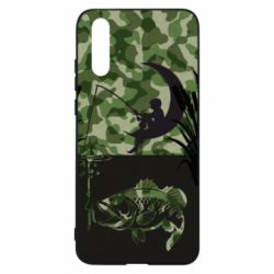 Чохол для Huawei P20 Хлопчик сидячи на місяці рибалить - PrintSalon