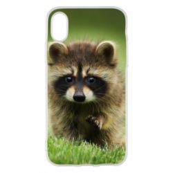 Чохол для iPhone X/Xs Маленький єнот - PrintSalon