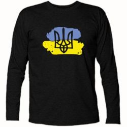 Футболка с длинным рукавом Мальований прапор - PrintSalon