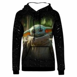 Жіноче 3D худі Малыш Йода из сериала Мандалорец