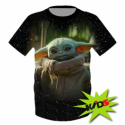 Дитяча 3D футболка Малыш Йода из сериала Мандалорец - PrintSalon