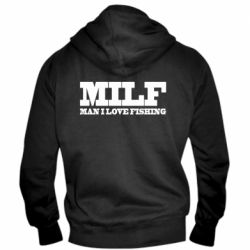 Чоловічі худі на блискавці Man I Love Fishing