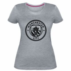 Женская премиум футболка Manchester City Logo - PrintSalon