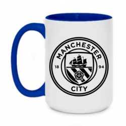 Чашка двухцветная 420ml Manchester City Logo - PrintSalon