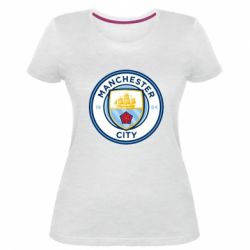 Женская премиум футболка Manchester City - PrintSalon