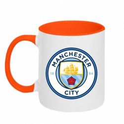 Чашка двухцветная 320ml Manchester City - PrintSalon