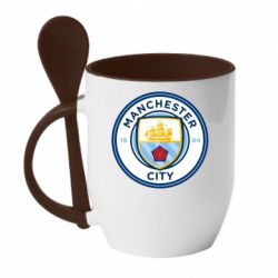 Чашка с ложкой Manchester City - PrintSalon