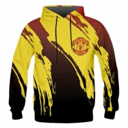Чоловіче 3D худі Manchester United 1-PrintSalon Чоловіче 3D худі Manchester United 1