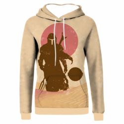 Жіноче 3D худі Mandalorian and minimalism-PrintSalon Жіноче 3D худі Mandalorian and minimalism