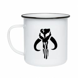 Кружка эмалированная Mandalorian emblem - PrintSalon