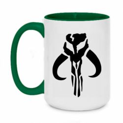 Чашка двухцветная 420ml Mandalorian emblem - PrintSalon