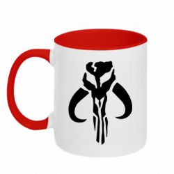 Чашка двухцветная 320ml Mandalorian emblem - PrintSalon