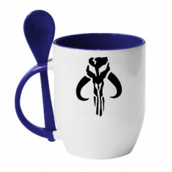 Чашка с ложкой Mandalorian emblem - PrintSalon