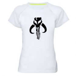 Женская футболка для спорта Mandalorian emblem - PrintSalon