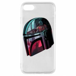 Чехол для iPhone SE 2022 Mandalorian Helmet profil - PrintSalon