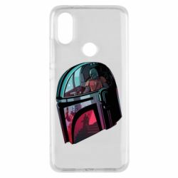 Чехол для Xiaomi Mi A2 Mandalorian Helmet profil - PrintSalon