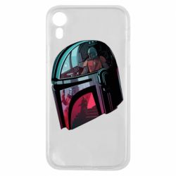 Чехол для iPhone XR Mandalorian Helmet profil - PrintSalon