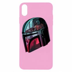 Чехол для iPhone Xs Max Mandalorian Helmet profil - PrintSalon