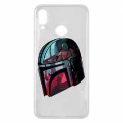 Чехол для Huawei P Smart Plus 2018 Mandalorian Helmet profil - PrintSalon