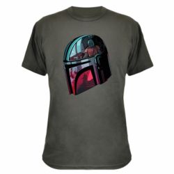 Камуфляжная футболка Mandalorian Helmet profil - PrintSalon