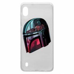 Чехол для Samsung A10 Mandalorian Helmet profil