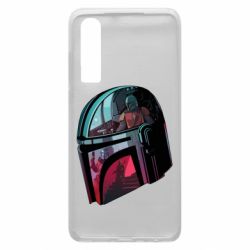 Чехол для Huawei P30 Mandalorian Helmet profil - PrintSalon