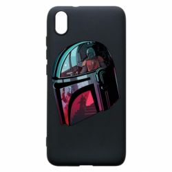 Чехол для Xiaomi Redmi 7A Mandalorian Helmet profil - PrintSalon