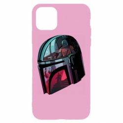 Чехол для iPhone 11 Mandalorian Helmet profil - PrintSalon