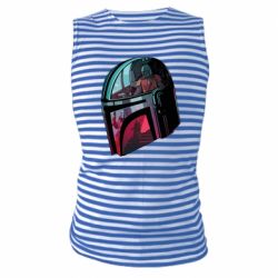 Майка-тельняшка Mandalorian Helmet profil - PrintSalon