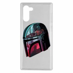 Чехол для Samsung Note 10 Mandalorian Helmet profil - PrintSalon