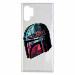 Чехол для Samsung Note 10 Plus Mandalorian Helmet profil - PrintSalon