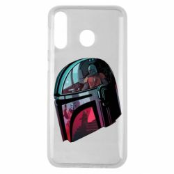 Чехол для Samsung M30 Mandalorian Helmet profil - PrintSalon