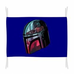 Флаг Mandalorian Helmet profil - PrintSalon
