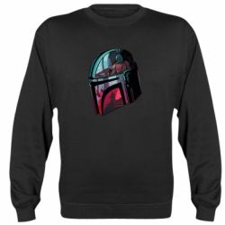 Cвитшот Mandalorian Helmet profil - PrintSalon