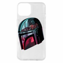 Чехол для iPhone 14 Mandalorian Helmet profil