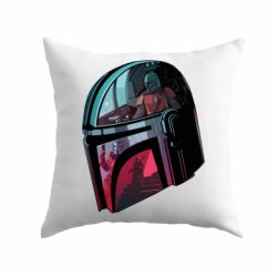 Подушка Mandalorian Helmet profil - PrintSalon