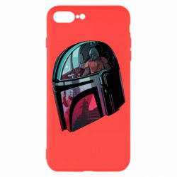 Чехол для iPhone 7 Plus Mandalorian Helmet profil - PrintSalon