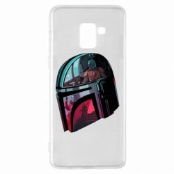 Чехол для Samsung A8+ 2018 Mandalorian Helmet profil - PrintSalon